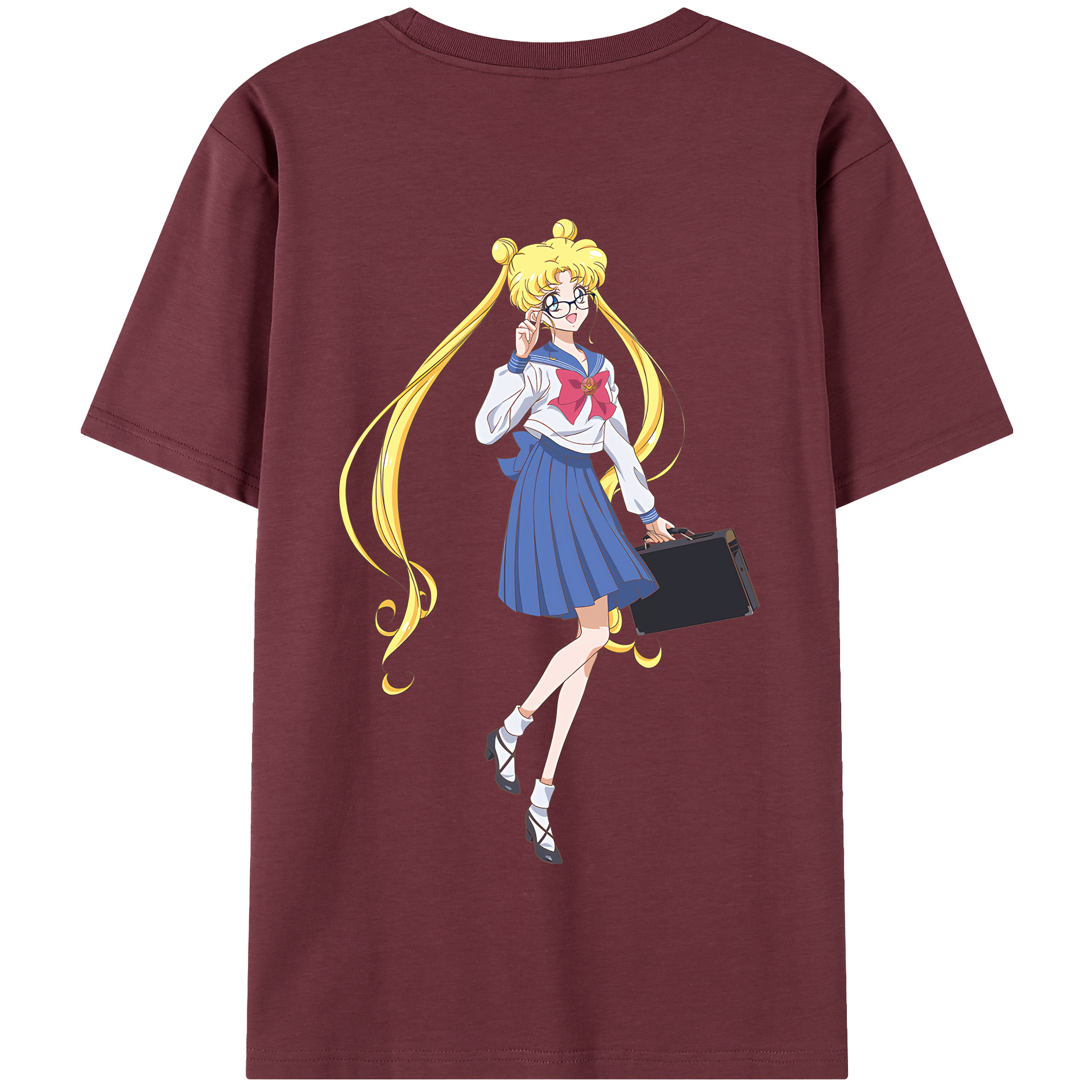 （画像用） 美少女戦士セーラームーン 愛野 美奈子 あいの みなこ Sailor Moon Aino Minako 綿100％半袖Tシャツ（背面プリント）